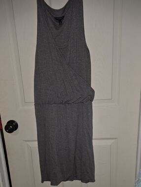 Banana Republic Sleeveless Grey Wrap-Front Women's Dress